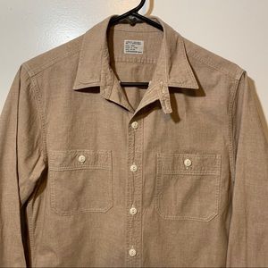 Tan J. Crew chambray work shirt. SM